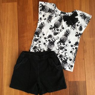 ベベ(BeBe)のBEBE ベベ　カットソー　ショートパンツ　セット　サイズ130 Tシャツ(Tシャツ/カットソー)