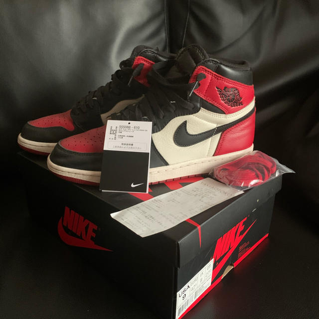 Air jordan1 Bred Toeスニーカー