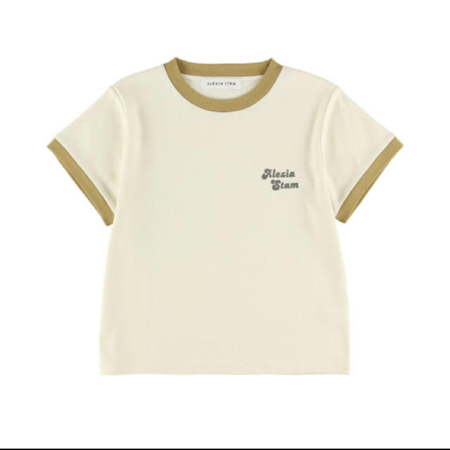 ALEXIA STAM(アリシアスタン)のalexia stam Ringer Tee Beige レディースのトップス(Tシャツ(半袖/袖なし))の商品写真