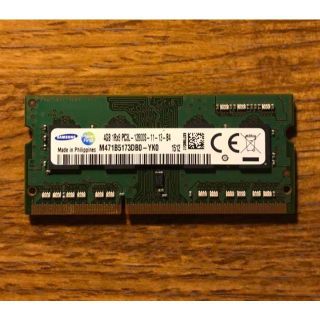 PC3L-12800（DDR3L-1600）SDRAM　4GB×１枚(PCパーツ)