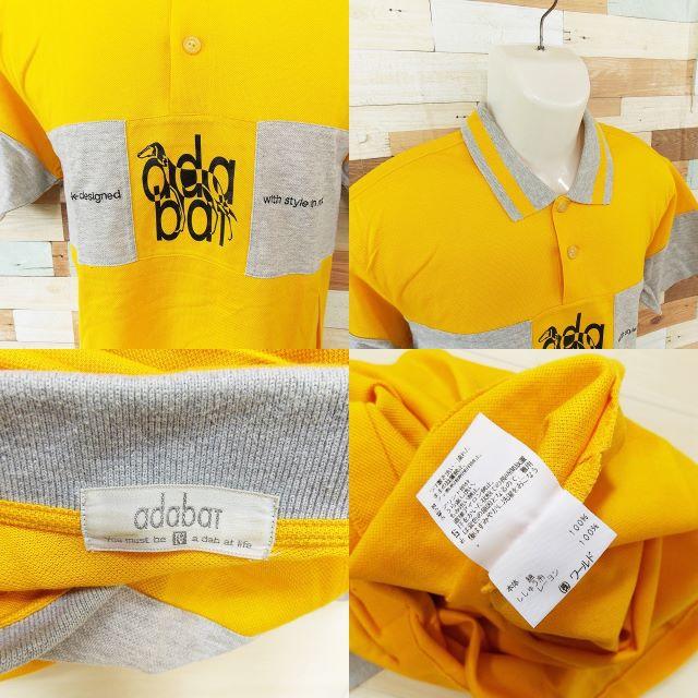 adabat - 【adabat】 美品 アダバット イエロー半袖ポロシャツ 綿100