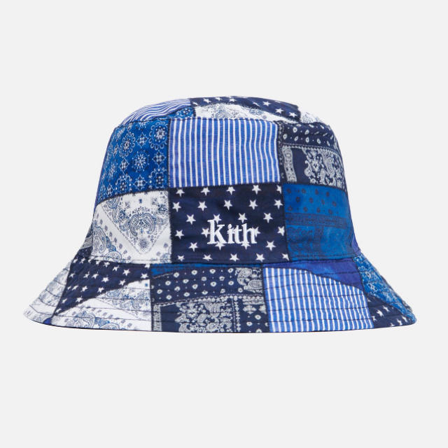 KITH INDIGO PATCHWORK BUCKET HAT