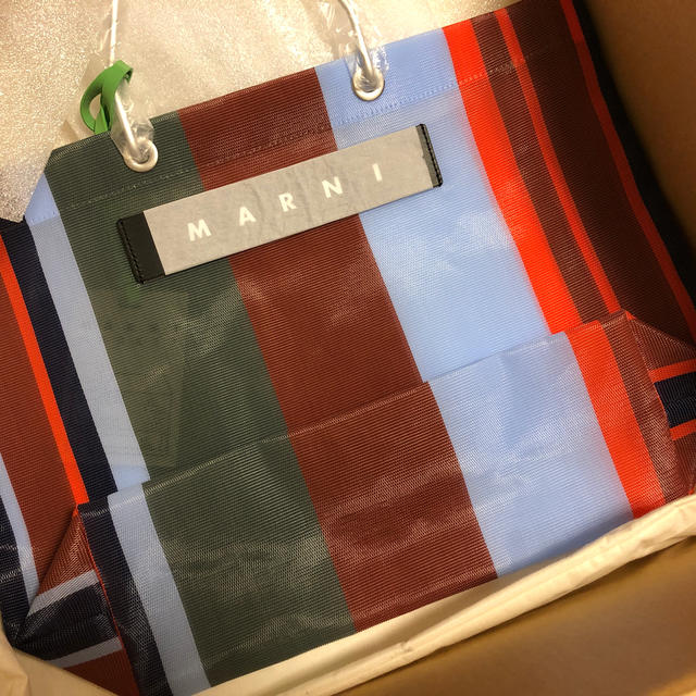 MARNI ストライプバッグ　ラッカーレッド