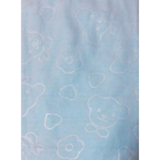 可愛い☆クマとハートとお花のバスタオル　新品　未使用　ブルー(タオル/バス用品)