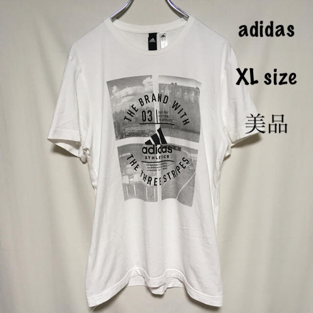 adidas(アディダス)のadidas アディダス Tシャツ 半袖 XL フォトプリント メンズ 美品 メンズのトップス(Tシャツ/カットソー(半袖/袖なし))の商品写真