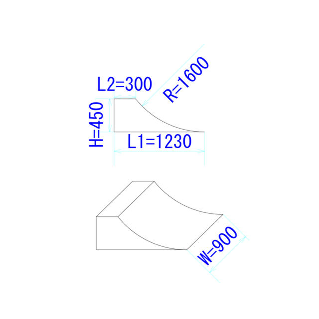 送料込み スケボーランプ 初級者&お子様向け 組立キット 新品 スポーツ/アウトドアのスポーツ/アウトドア その他(スケートボード)の商品写真