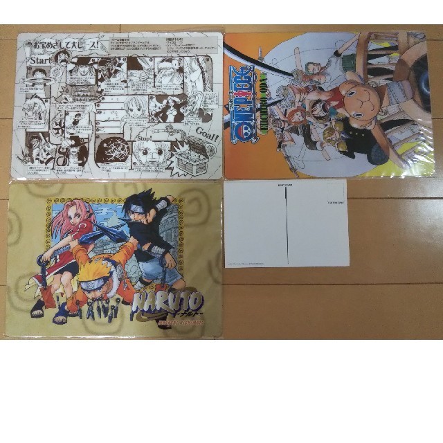 ONE PIECE NARUTO -ナルト- 下敷き エンタメ/ホビーのおもちゃ/ぬいぐるみ(キャラクターグッズ)の商品写真