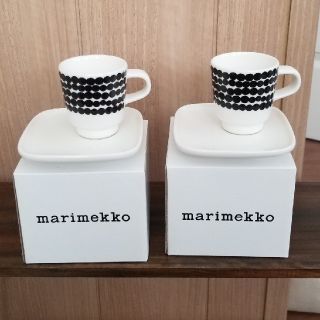 マリメッコ(marimekko)のmarimekko　エスプレッソカップ&プレート　2個セット(グラス/カップ)