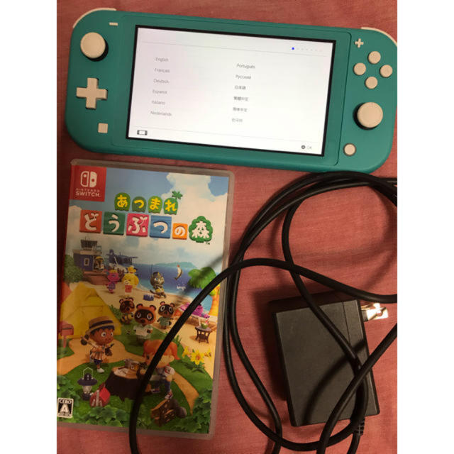 Nintendo Switch(ニンテンドースイッチ)のSwitch lite 本体 ターコイズ あつまれどうぶつの森 エンタメ/ホビーのゲームソフト/ゲーム機本体(家庭用ゲーム機本体)の商品写真