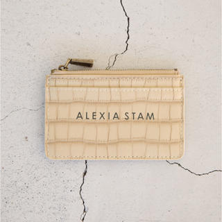 アリシアスタン(ALEXIA STAM)のalexiastam Logo Card Case Beige(財布)