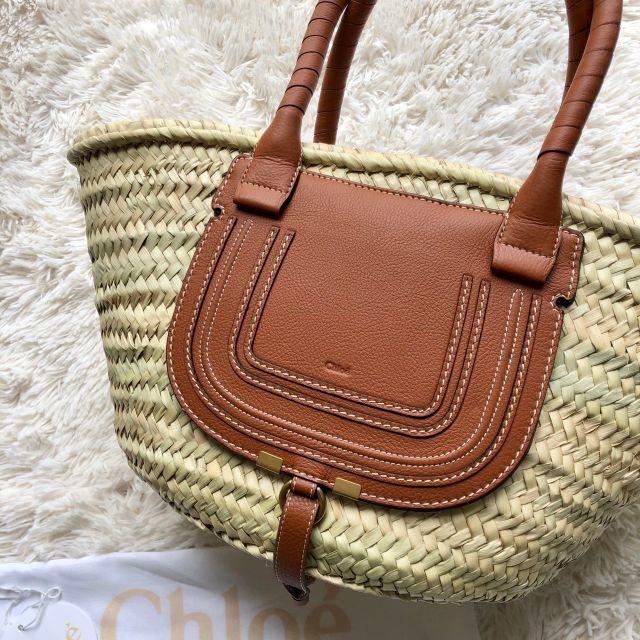 Chloe 極美品 marcie Tan ミディアム バスケット カゴバッグ