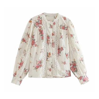 ザラ(ZARA)の2051＊S/S 花柄 レース ブラウス(シャツ/ブラウス(長袖/七分))