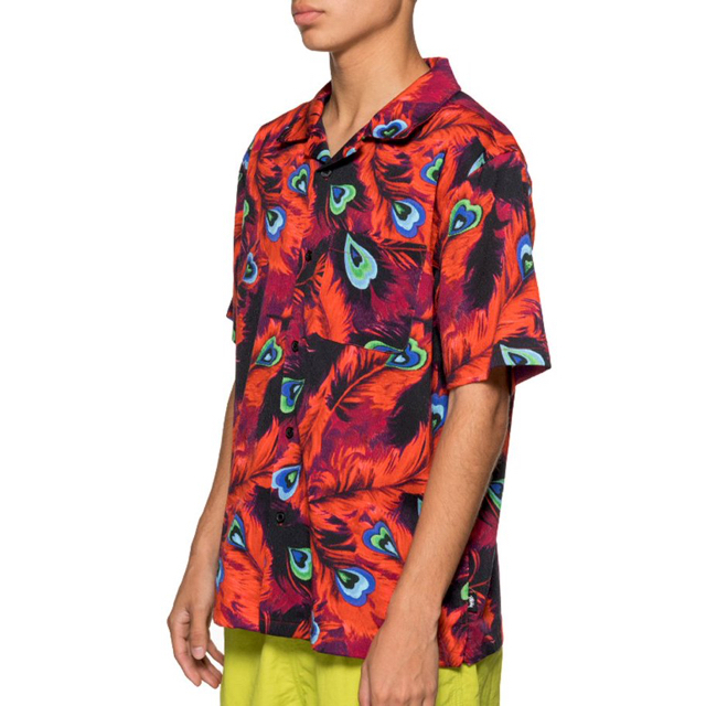 STUSSY(ステューシー)のStussy Peacock Shirt RED 19ss L メンズのトップス(シャツ)の商品写真