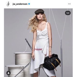 ジェイダブリューアンダーソン(J.W.ANDERSON)のJW  ANDERSON＊2018ss アシンメトリーワンピース(ひざ丈ワンピース)