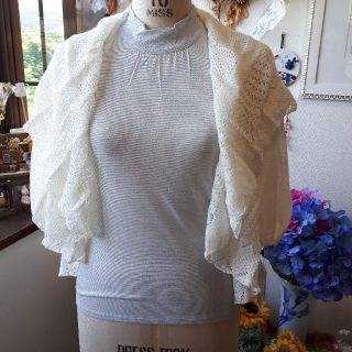 新品⭐フランス産 フレンチリネン⭐オフホワイト/M(カーディガン)