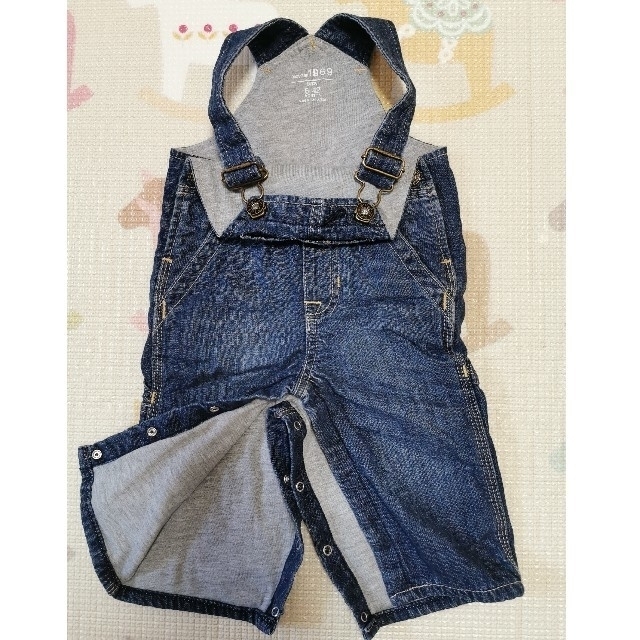 babyGAP(ベビーギャップ)のbabyGAP　デニムサロペット　オーバーオール　70cm キッズ/ベビー/マタニティのベビー服(~85cm)(パンツ)の商品写真