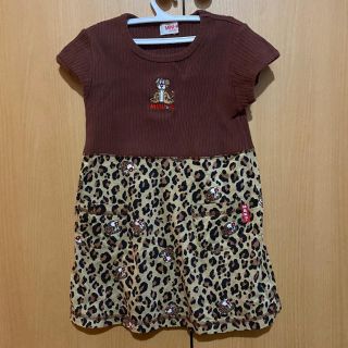 ミニケー(MINI-K)の［美品☆*。］ヒョウ柄ワンピース 子供服(ワンピース)