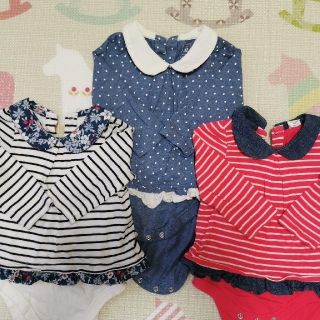 ベビーギャップ(babyGAP)の専用⭐babyGAP　長袖ロンパース　ボーダー2点(ロンパース)