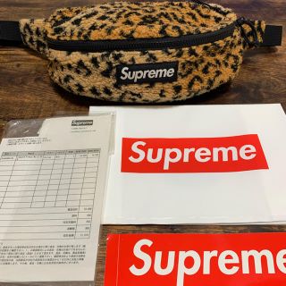 シュプリーム(Supreme)のSupreme 17A/W レオパードフリースウエストバッグ(ショルダーバッグ)