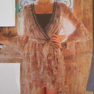 2WAYシフォンカーデ風ワンピース