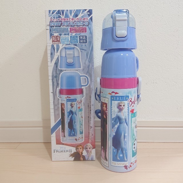 Disney(ディズニー)のアナ雪 新品 超軽量 2wayステンレスボトル 470ml キッズ/ベビー/マタニティの授乳/お食事用品(水筒)の商品写真