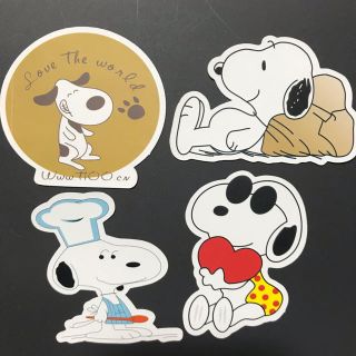 スヌーピー(SNOOPY)のスヌーピー　スッテカー　4枚セット(その他)