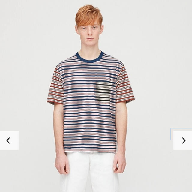 ユニクロ アンダーソンボーダーTシャツ JW anderson Mサイズ　ブルー