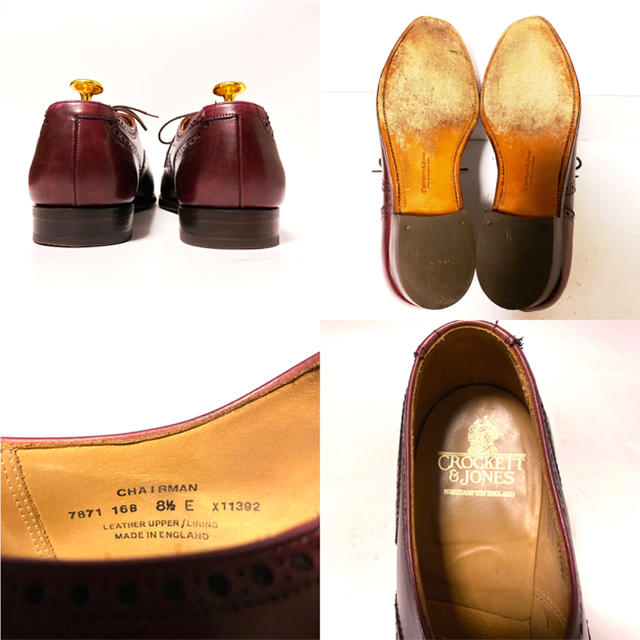 Crockett&Jones(クロケットアンドジョーンズ)の394.CROCKETT&JONES CHAIRMAN セミブローグ　8.5E メンズの靴/シューズ(ドレス/ビジネス)の商品写真