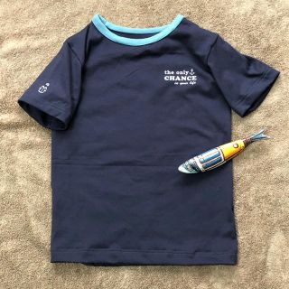 シンプル　ネイビーTシャツ　120サイズ　ハンドメイド　(Tシャツ/カットソー)