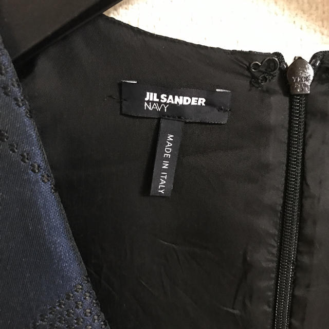 Jil Sander(ジルサンダー)のJILSANDER NAVY Aライン膝丈ワンピースドレス レディースのワンピース(ひざ丈ワンピース)の商品写真