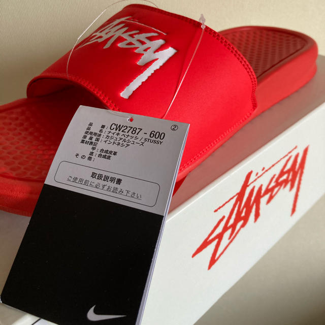 NIKE(ナイキ)のNike Stussy Benassi Habanero Red 28.0cm メンズの靴/シューズ(サンダル)の商品写真