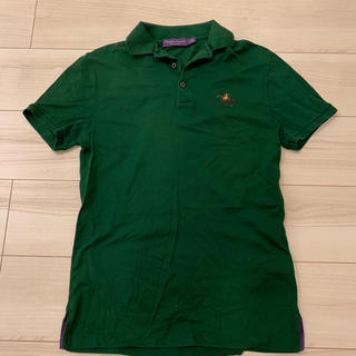 ポロラルフローレン(POLO RALPH LAUREN)のロンハーマン 購入　POLO パープルレーベル　ポロシャツ　高級グリーン(ポロシャツ)