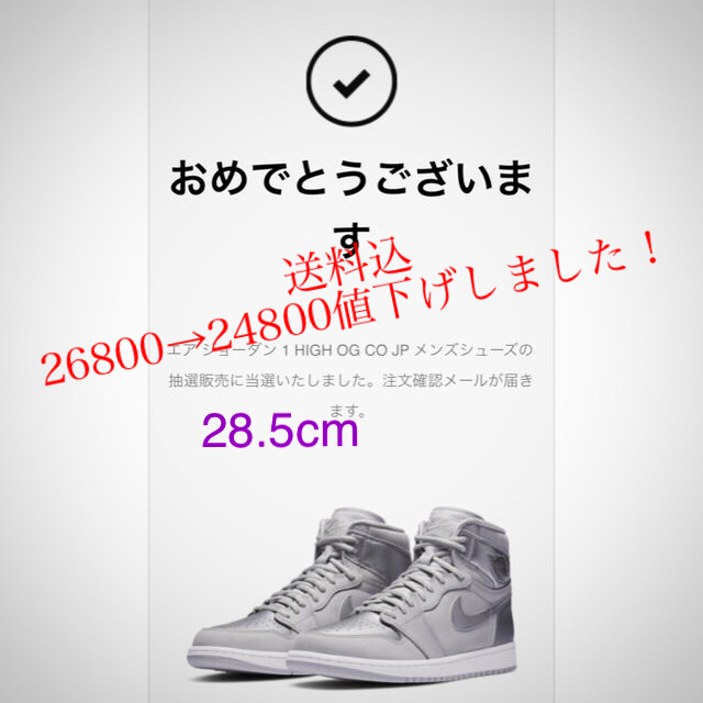 エア ジョーダン 1  レトロ HIGH OG CO.JP 28.5cm靴/シューズ