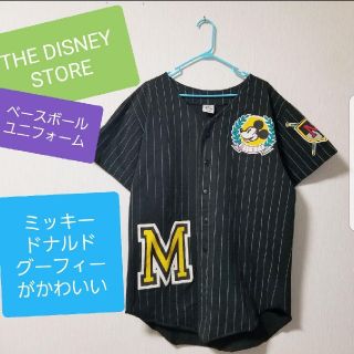 ディズニー(Disney)のThe DISNEY STORE ベースボール ユニフォーム 半袖シャツ S 黒(シャツ)