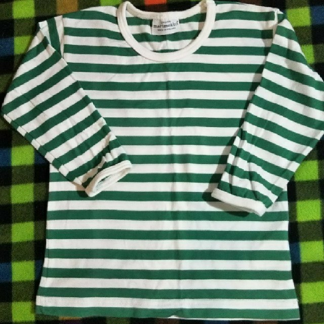 marimekko(マリメッコ)のmarimekko ボーダーロンT 90 キッズ/ベビー/マタニティのキッズ服女の子用(90cm~)(Tシャツ/カットソー)の商品写真