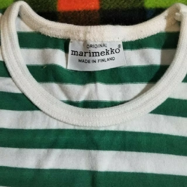 marimekko(マリメッコ)のmarimekko ボーダーロンT 90 キッズ/ベビー/マタニティのキッズ服女の子用(90cm~)(Tシャツ/カットソー)の商品写真