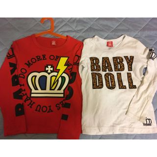 ベビードール(BABYDOLL)の子供服　女の子　長袖Tシャツ2枚&パンツ1枚　130(Tシャツ/カットソー)