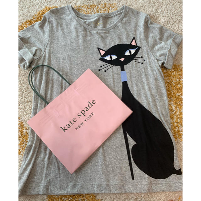 kate spade new york(ケイトスペードニューヨーク)のケイトスペード kate spade  可愛い猫Tシャツ レディースのトップス(Tシャツ(半袖/袖なし))の商品写真