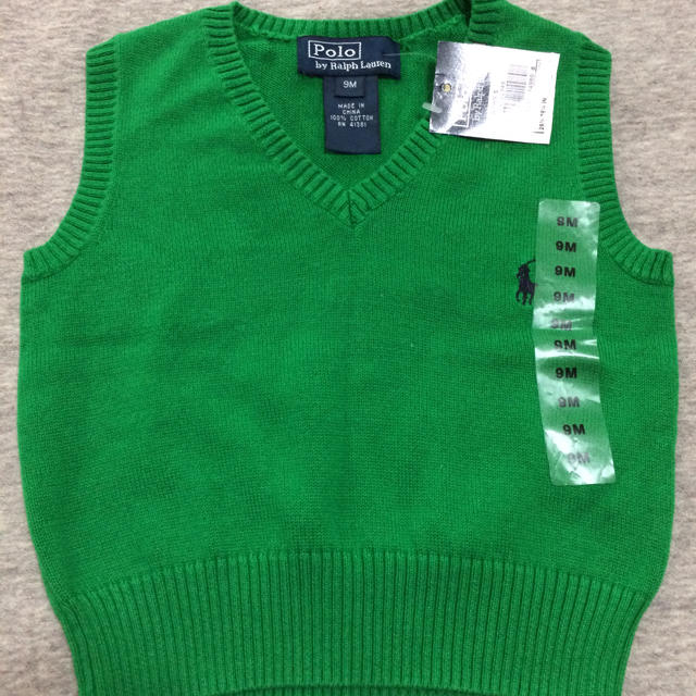 POLO RALPH LAUREN(ポロラルフローレン)の新品 Polo Ralph Lauren ベストBaby9M キッズ/ベビー/マタニティのベビー服(~85cm)(ニット/セーター)の商品写真