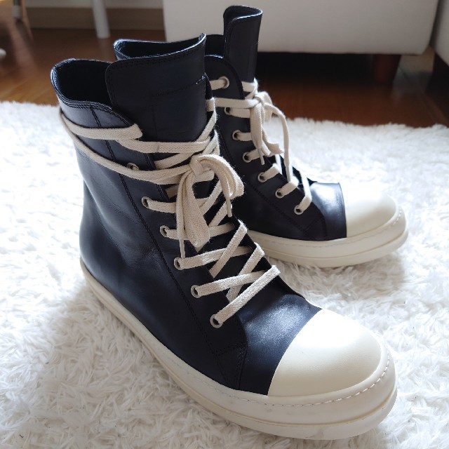 Rick Owens(リックオウエンス)のRick Owens Hi Top Sneakers Ramones 41 メンズの靴/シューズ(スニーカー)の商品写真