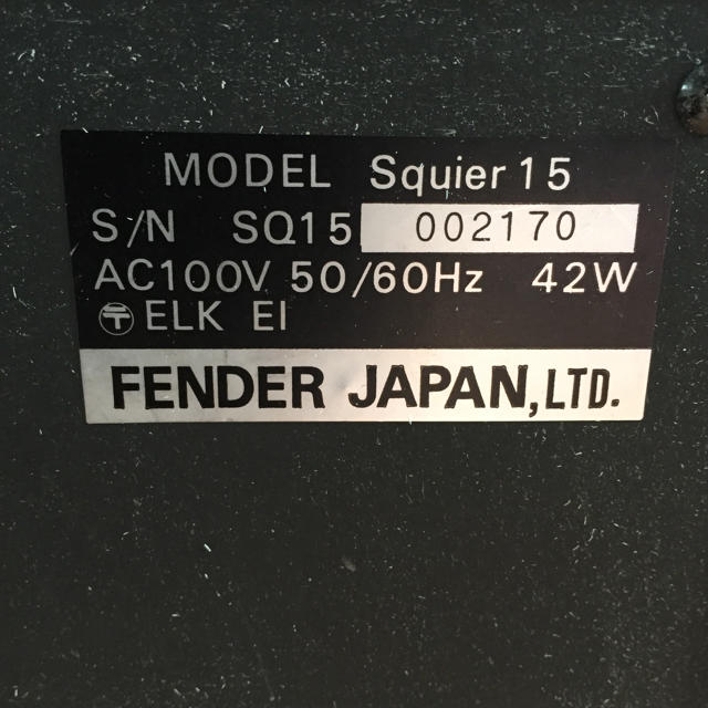 Fender(フェンダー)のギターアンプ FENDER JAPAN SQUIRE15 楽器のギター(ギターアンプ)の商品写真