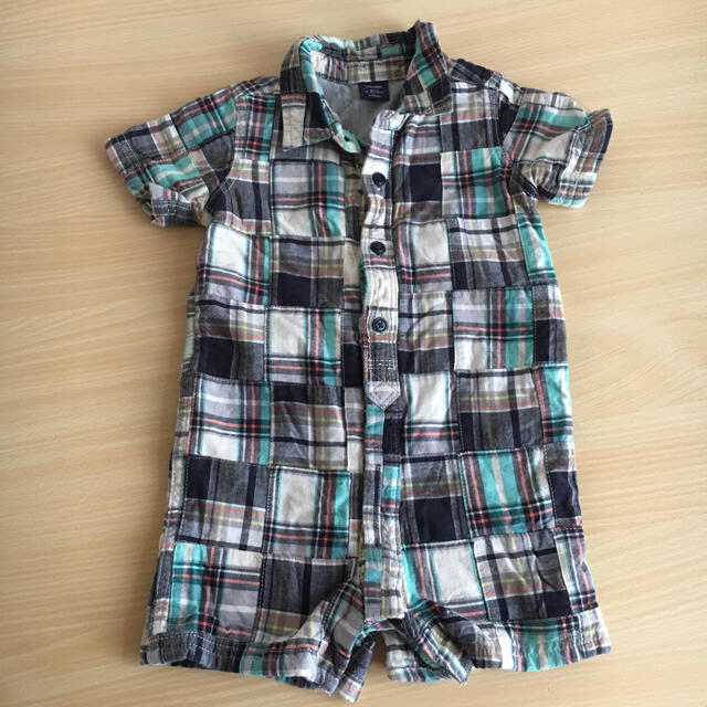 babyGAP(ベビーギャップ)のギャップ ロンパース  80 チェック キッズ/ベビー/マタニティのベビー服(~85cm)(ロンパース)の商品写真