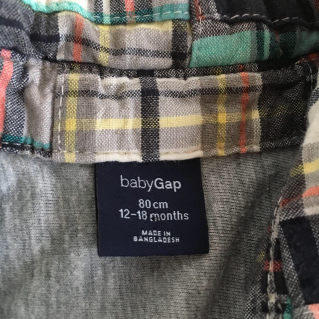 babyGAP(ベビーギャップ)のギャップ ロンパース  80 チェック キッズ/ベビー/マタニティのベビー服(~85cm)(ロンパース)の商品写真