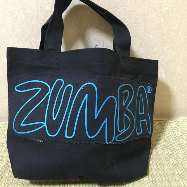 Zumba(ズンバ)のZUMBA バッグ  リメイク　ハンドメイド　ブルー1 スポーツ/アウトドアのトレーニング/エクササイズ(その他)の商品写真