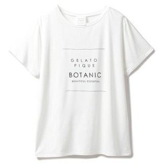 ジェラートピケ(gelato pique)のジェラートピケボタニカルレーヨンロゴTシャツホワイト(Tシャツ(半袖/袖なし))