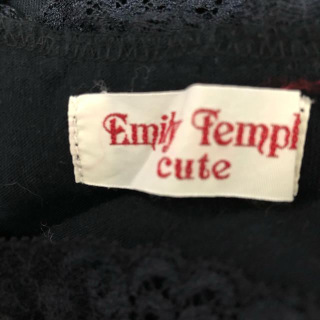 Emily Temple cute(エミリーテンプルキュート)のemily temple cute カットソー半袖　黒 レディースのトップス(カットソー(半袖/袖なし))の商品写真