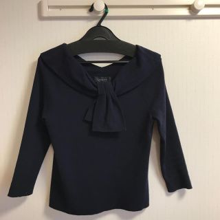 ジャスグリッティー(JUSGLITTY)の【atanutan様専用】JUSGLITTY 半端丈リブニット（ボウタイ風）(カットソー(長袖/七分))