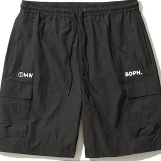 ソフ(SOPH)のGU × SOPH. カーゴハーフパンツ 1MW 黒 XXL(ショートパンツ)