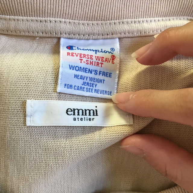 emmi atelier(エミアトリエ)のemmi × Champion Tシャツ レディースのトップス(Tシャツ(半袖/袖なし))の商品写真