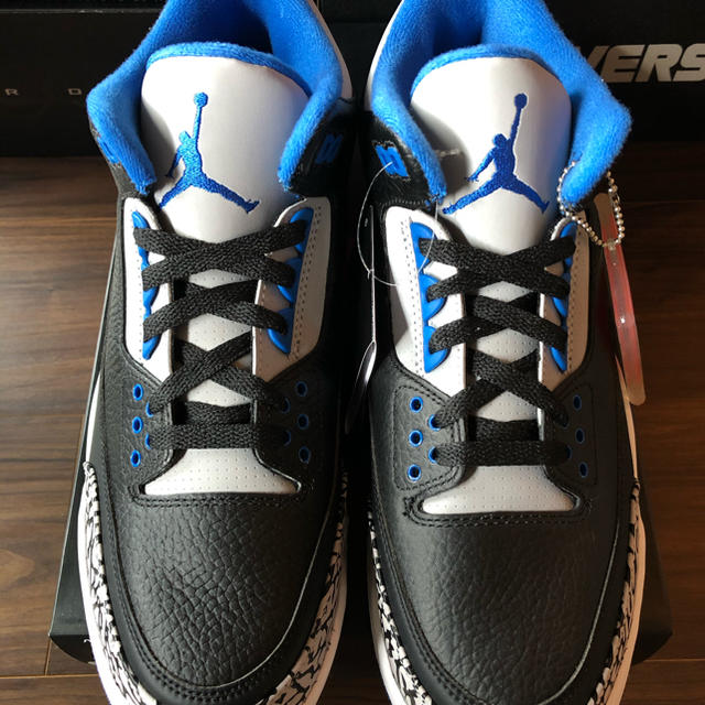 NIKE(ナイキ)の国内正規品 NIKE AIR JORDAN 3 RETRO SPORT BLUE メンズの靴/シューズ(スニーカー)の商品写真